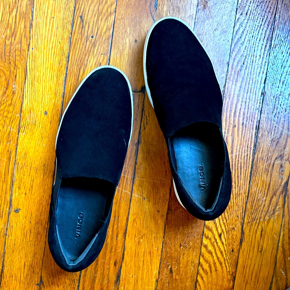 Vince Warren Suede Slip ons size 9 Black